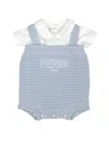 Fendi Infant Romper In Blue