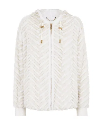 Fendi Rope Hood Casual Jacket In White