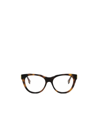Fendi Round Eyeglasses In Black