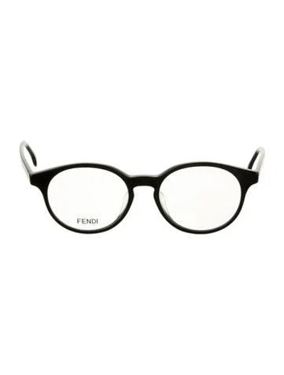Pre-owned Fendi Round Eyeglasses In Black