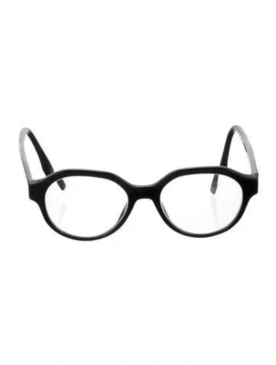 Pre-owned Fendi Round Eyeglasses In Black
