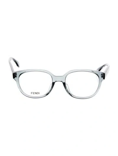 Pre-owned Fendi Round Eyeglasses In Blue