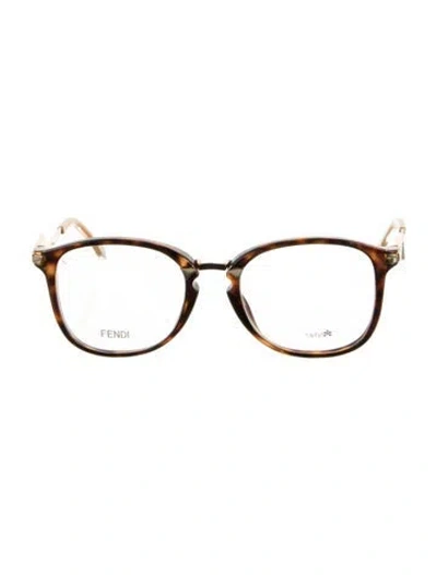 Pre-owned Fendi Round Eyeglasses In Neutral