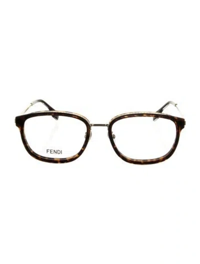 Pre-owned Fendi Round Eyeglasses W/ Tags In Brown
