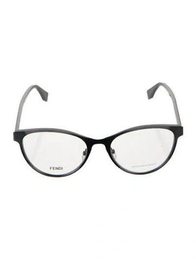 Pre-owned Fendi Round Gradient Sunglasses In Metallic/silver