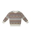 Fendi Round Neck Pattern Sweater In Gray