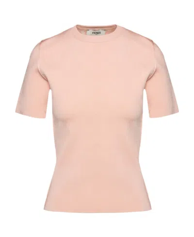 Fendi Round-neck T-shirt In Pink