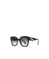 Fendi Round Square-frame Sunglasses In Black