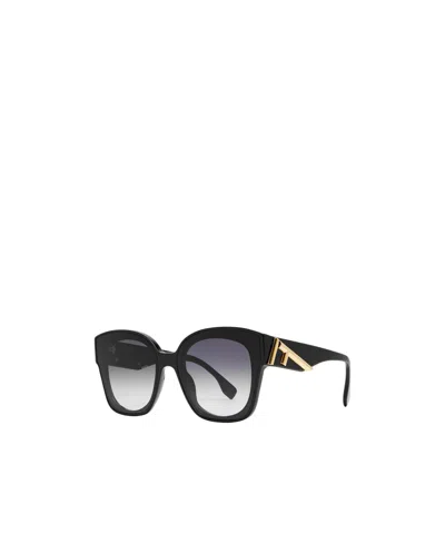 Fendi Round Square-frame Sunglasses In Black