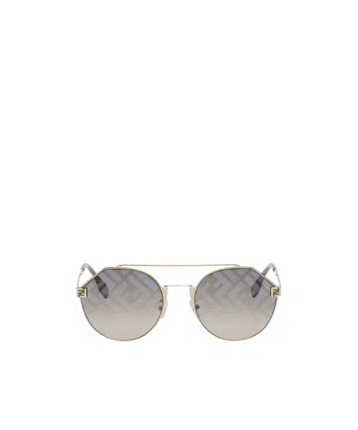 Fendi Round Sunglasses In Gray