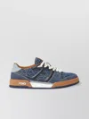 Fendi Match Denim Ff Embossed Sneakers Blue In Blue