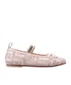 Fendi Round Toe Flat Shoes In Neutral
