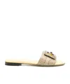 Fendi Women Snakeskin Leather Sandals In Yellow