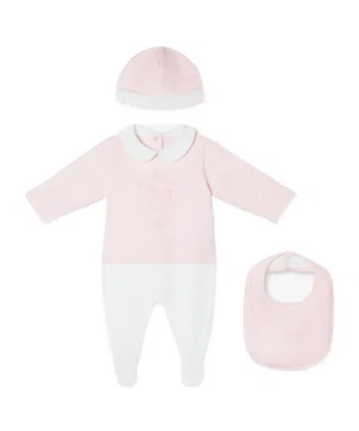 Fendi Round-collar Babygrow Set In Pink