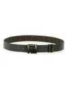 Fendi Squared Ff Reversible Leather Belt In Multicolor