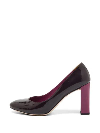 Pre-owned Fendi Round-toe Pumps In Purple