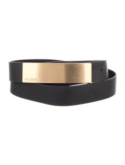 Pre-owned Fendi Rubber Belt In Black