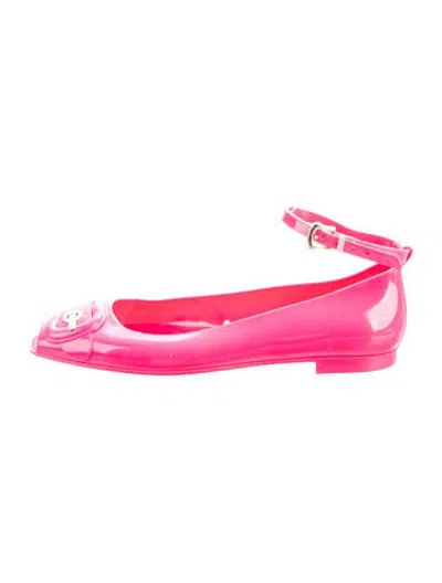 Pre-owned Fendi Rubber Flats In Pink