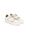 Fendi Rubberised-logo Sneakers In Neutrals