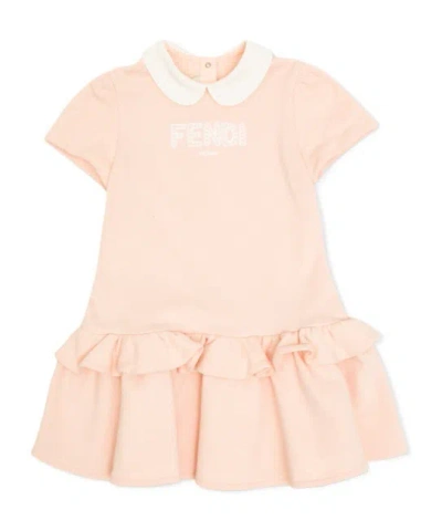Fendi Kids' Ruffle Dress In Pink