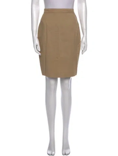 Pre-owned Fendi Ruffle Embellishment Knee-length Skirt In Neutral