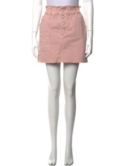 Pre-owned Fendi Ruffle Embellishment Mini Skirt In Pink