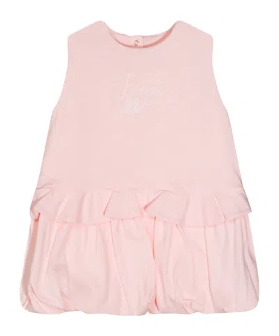 Fendi Ruffled Bubble-hem Dress In Pink