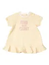 Fendi Baby Girls Slogan Sweater Dress In Brown