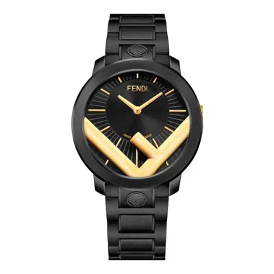 Pre-owned Fendi Run Away Black Dial Watch F713111000