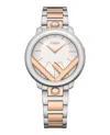 Fendi Run Away Bracelet Watch In Metallic