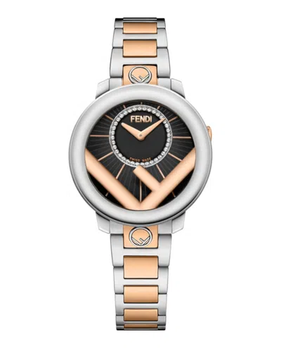 Fendi Run Away Diamond Watch In Orange