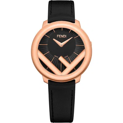 Fendi Black Leather Strap Rose Gold Watch Fendi Chameleon Watch F331434511D1 - 29mm - Mother of Pearl  main image 4