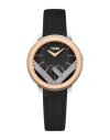 Fendi 28mm Run Away Stainless Steel, Ion-plated Rose Gold, Leather & 0.14 Tcw Diamond Quartz Watch In Fantasy
