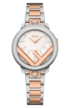 Fendi Run Away Two-tone Swiss Quartz Bracelet Watch, 36mm