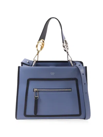 Pre-owned Fendi Runaway Shoulder Bag In Blue