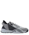 Fendi White Gray Monogram Flow Sneaker In Grey