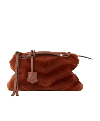 Fendi By The Way Medium Shoulder Bag In Brown