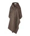 Fendi Rust Wool And Alpaca Cape In Brown