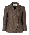 Fendi Rust Wool And Alpaca Jacket Jackets Brown In Brown