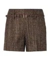Fendi Women Alpaca And Wool Shorts In Brown