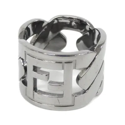 Pre-owned Fendi Ruthenium Band Ring ()