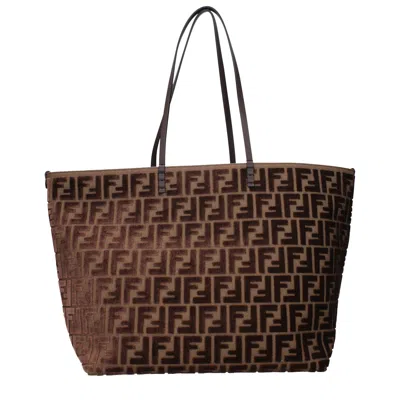 Fendi Women's Shoulder Bags Velvet Brown/chocolate