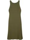Fendi Abito In Sablé Verde Oliva Donna In Green