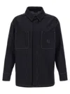Fendi Embroidered Ff Long-sleeved Denim Jacket
