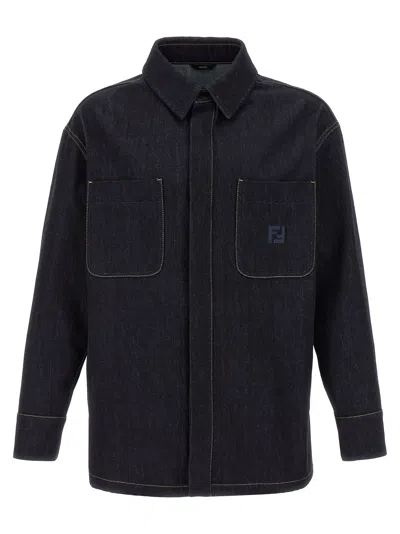 Fendi Saddlery Jacket Casual Jackets And Parka Blue