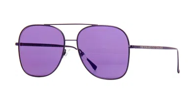 Pre-owned Fendi Saint Laurent Sl 634 Nova Dark Havana/grey Green (002) Sunglasses In Purple