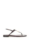 Fendi Ffoldo Python Leather Sandals With Adjustable Ankle Strap In Black