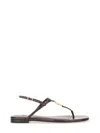 Fendi Ffoldo Python Leather Sandals With Adjustable Ankle Strap In Brown