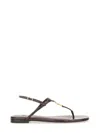 Fendi Brown Minimalist Sandals In Burgundy