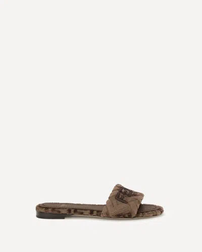 Fendi Sandali Slides Sunshine In Brown